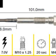 Glow Plug DAIHATSU DL TOYOTA 1C 2C TGP039 - TRIDON