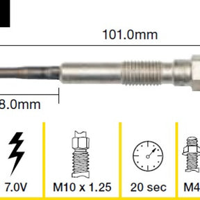 Glow Plug DAIHATSU DL TOYOTA 1C 2C TGP039 - TRIDON