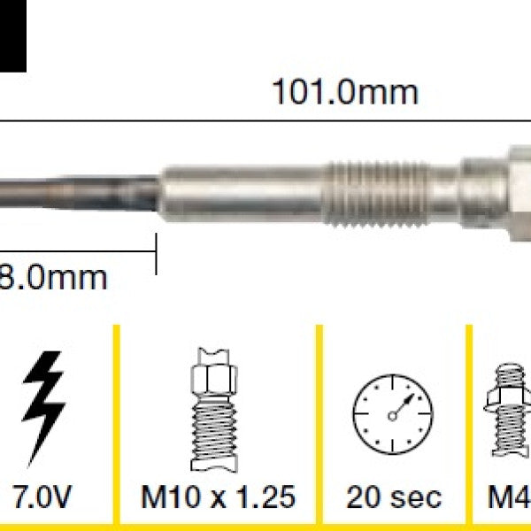Glow Plug DAIHATSU DL TOYOTA 1C 2C TGP039 - TRIDON