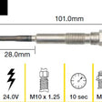 Glow Plug Toyota B 3B 11B 15B TGP040 - TRIDON