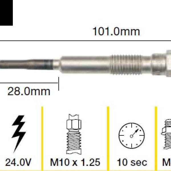 Glow Plug Toyota B 3B 11B 15B TGP040 - TRIDON