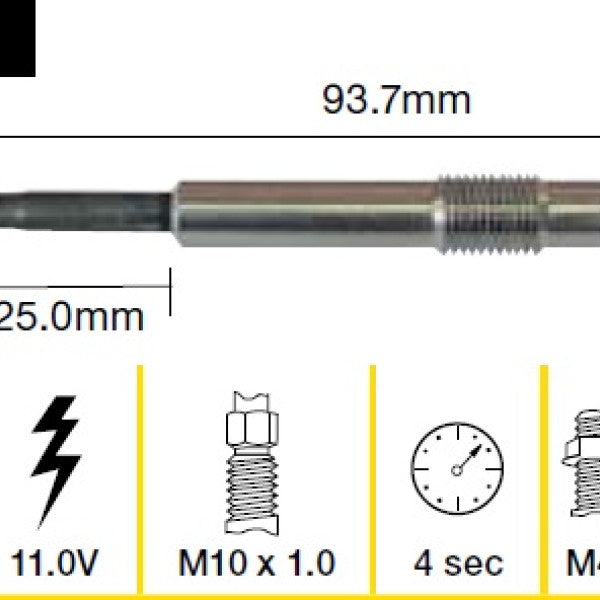 Glow Plug FORD 18TD SOHC 8V CRT NZ ONLY TGP041 - TRIDON