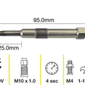 Glow Plug GLOW PLUG TGP042 - TRIDON