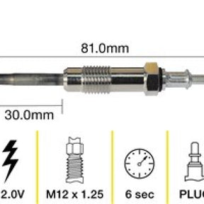 Glow Plug GLOW PLUG TGP043 - TRIDON