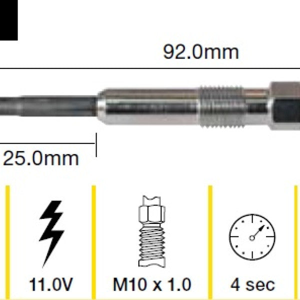 Glow Plug Renault F9Q vOLKSWAGEN AUF AVR TGP044 - TRIDON