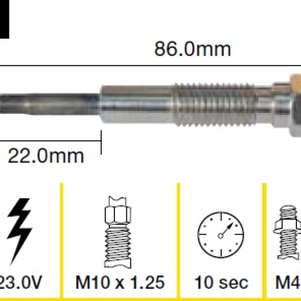Glow Plug FORD MAZDA HA ZB TGP049 - TRIDON