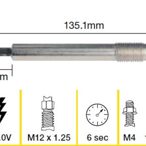 Glow Plug HOLDEN ISUZU 4JB1-T 4JH1-T TGP052 - TRIDON