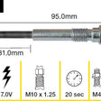 Glow Plug TOYOTA L 2L 2L-T TGP053 - TRIDON