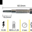 Glow Plug NISSAN QD32 QD32Ti TD42T TD27 TGP060 - TRIDON
