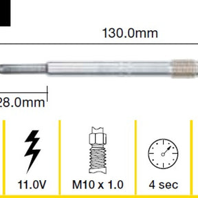 Glow Plug MERCEDES BENZ OM611 OM647 TGP071 - TRIDON