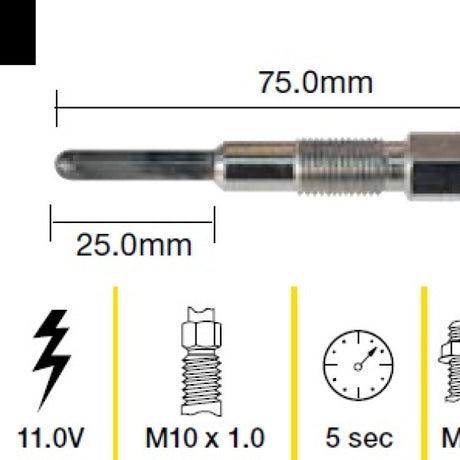 Glow Plug Fiat 814. SOHC 8V TGP072 - Tridon