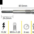 Glow Plug HOLDEN C223 C223T OHV 8V TGP073 - TRIDON