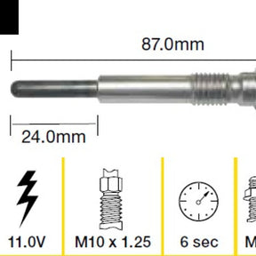 Glow Plug HOLDEN C223 C223T OHV 8V TGP073 - TRIDON