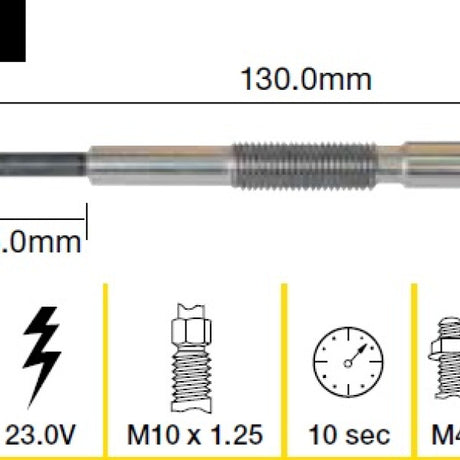 Glow Plug MITSUBISHI 4D31 4D34 OHV 8V TGP074 - Tridon