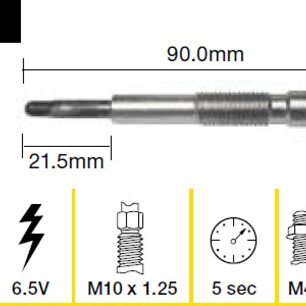 Glow Plug NISSAN RD28 RD28T SOHC 12V TGP076 - TRIDON