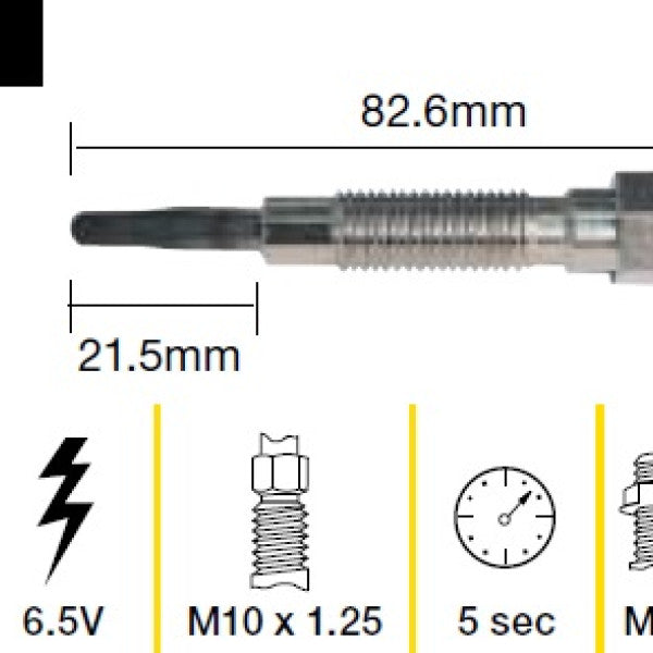 Glow Plug NISSAN RD28 RD28T SOHC 12V TGP077 - TRIDON