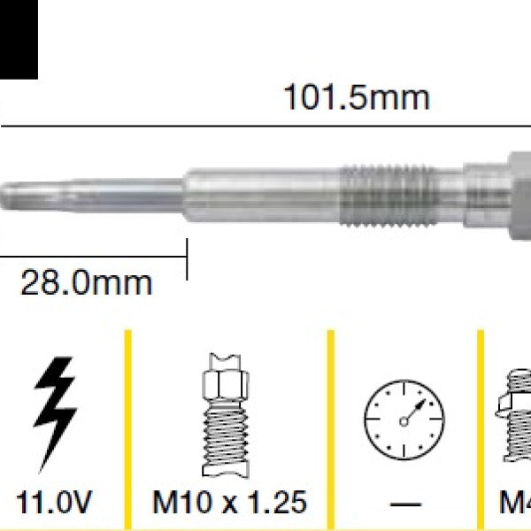 Glow Plug TOYOTA 1HD-FTE 1HZ SOHC TGP083 - TRIDON