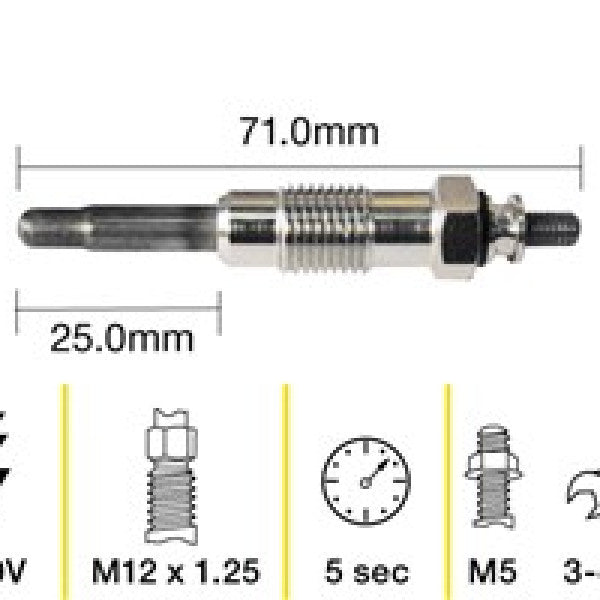 Glow Plug RANGE ROVER M51D25 2.5TD TGP085 - TRIDON