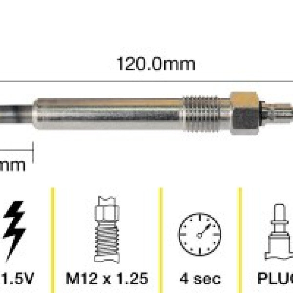 Glow Plug MERCEDES BENZ OM605 OM606 TGP091 - TRIDON