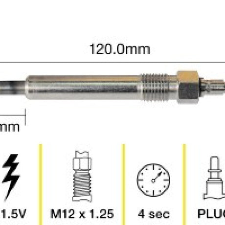 Glow Plug MERCEDES BENZ OM605 OM606 TGP091 - Tridon