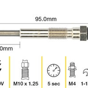 Glow Plug TOYOTA TARAGO 2C TGP097 - TRIDON