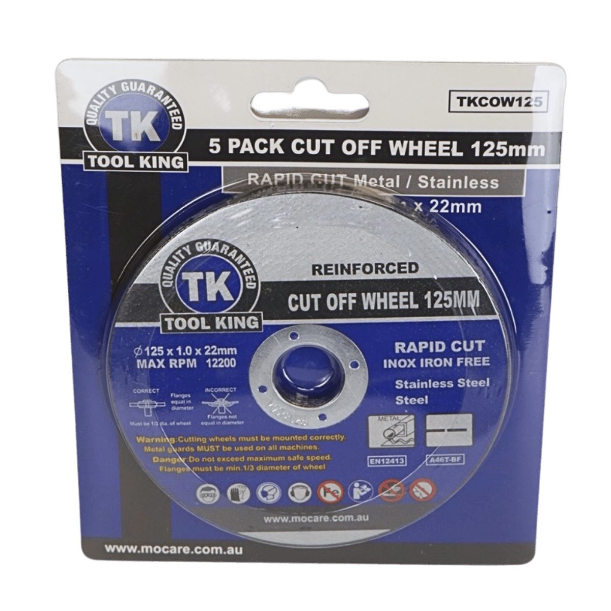 Cut Off Wheel 125mm 5" Pack Of 5 - Tool King