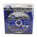 Cut Off Wheel 125mm 5" Pack Of 5 - Tool King | Universal Auto Spares