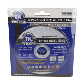 Cut Off Wheel 125mm 5" Pack Of 5 - Tool King | Universal Auto Spares