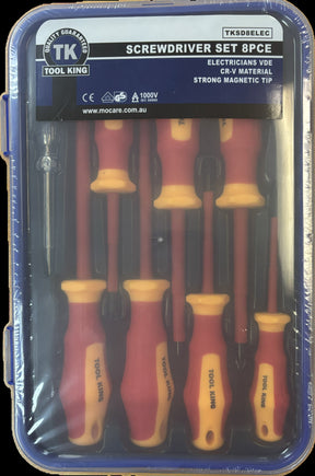 Electrical Screwdriver Set 8pcs - Tool King | Universal Auto Spares