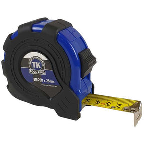 Tape Measure 8M 25mm Blade Self Locking - Tool King