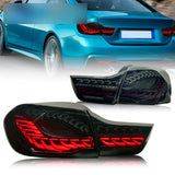Smoke 3D OLED Sequential Tail Lights Fit For BMW F32 F33 F82 F83 M4 4 Series 2014-2020 TL-BMW021LS - Machter