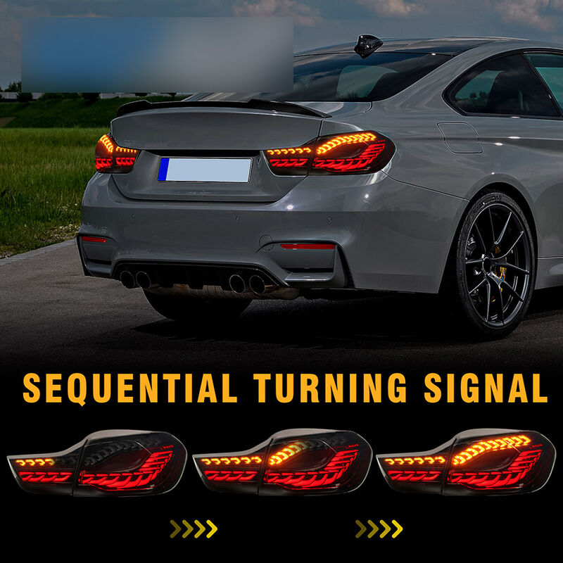 Smoke 3D OLED Sequential Tail Lights Fit For BMW F32 F33 F82 F83 M4 4 Series 2014-2020 TL-BMW021LS - Machter