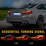 Smoke 3D OLED Sequential Tail Lights Fit For BMW F32 F33 F82 F83 M4 4 Series 2014-2020 TL-BMW021LS - Machter
