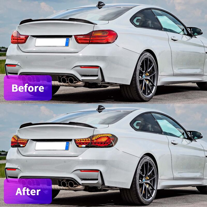 Black 3D OLED Sequential Tail Lights Fit For BMW F32 F33 F82 F83 M4 4 Series 2014-2020 TL-BMW022LS - Machter