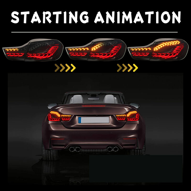 Black 3D OLED Sequential Tail Lights Fit For BMW F32 F33 F82 F83 M4 4 Series 2014-2020 TL-BMW022LS - Machter