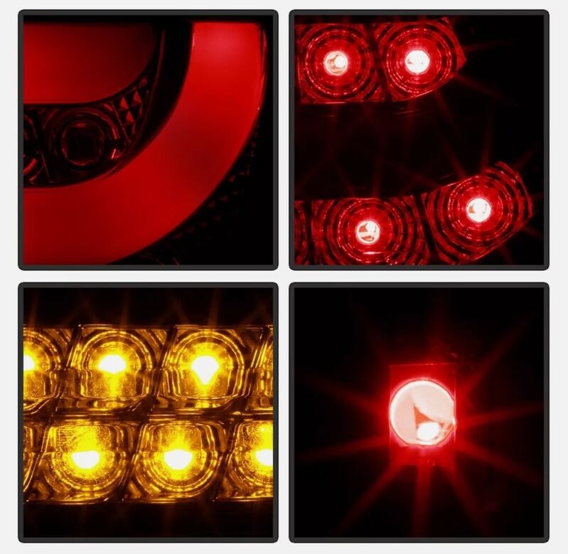 Clear Red LED 3D Tail Lights Fit For BMW E46 3 Series 4D Sedan 318I 320I 1998-2001 TL-BMW028LS - Machter