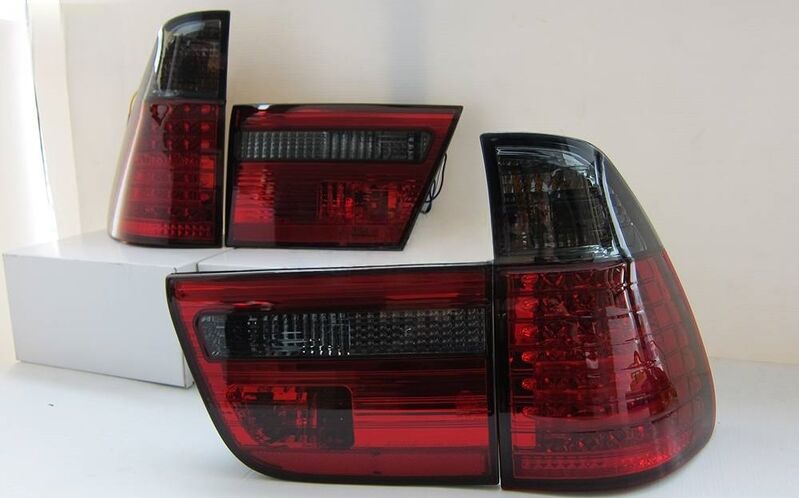 Smoked Red LED Tail Lights Fit For BMW X5 E53 SUV 1998-2002 TL-BMW035LS - Machter