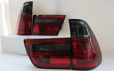 Smoked Red LED Tail Lights Fit For BMW X5 E53 SUV 1998-2002 - Machter