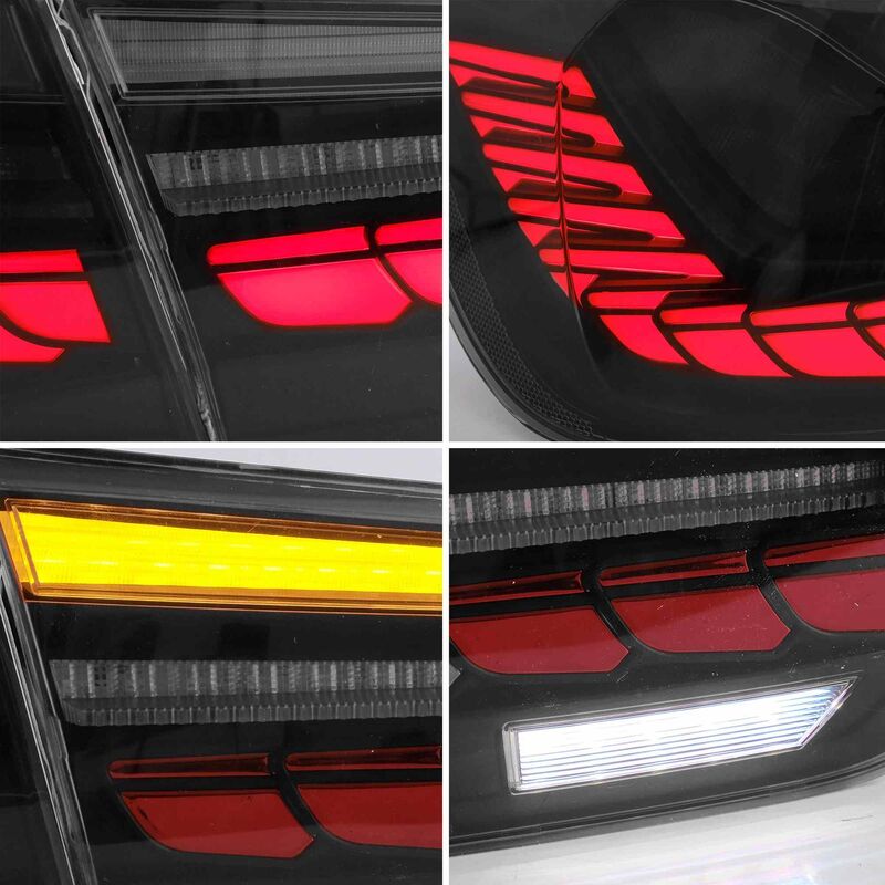 Clear Red 3D OLED Sequential Tail Lights Fit For BMW F30 F35 F80 M3 2012-2018 TL-BMW037LS - Machter