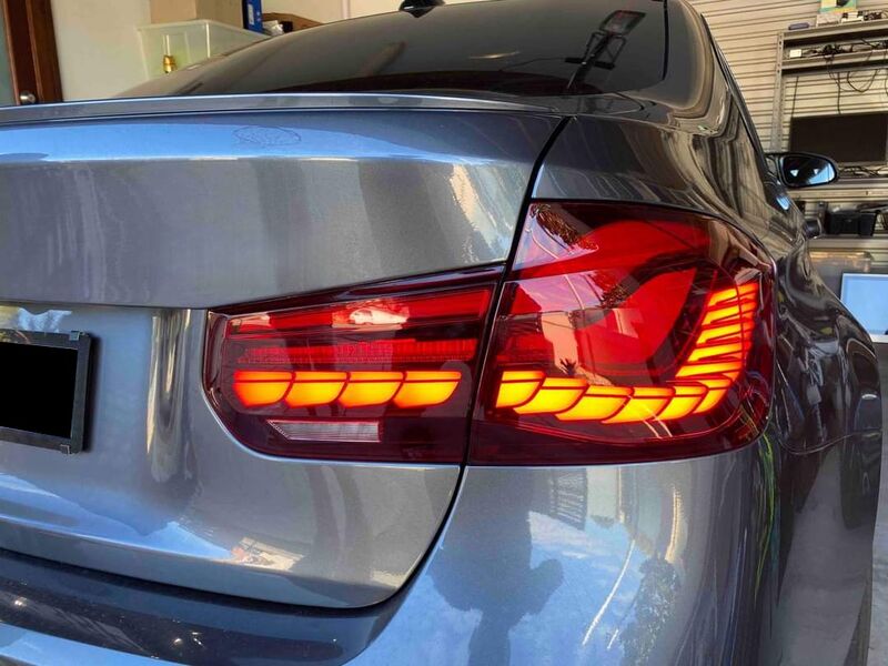 Clear Red 3D OLED Sequential Tail Lights Fit For BMW F30 F35 F80 M3 2012-2018 TL-BMW037LS - Machter