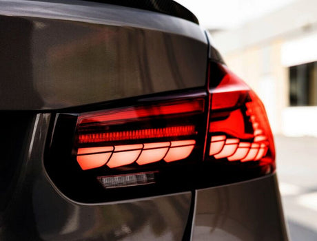 Clear Red 3D OLED Sequential Tail Lights Fit For BMW F30 F35 F80 M3 2012-2018 TL-BMW037LS - Machter