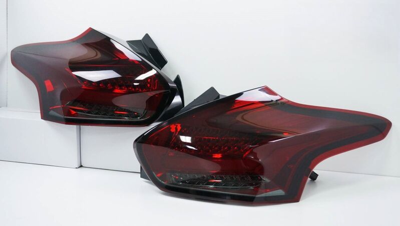 Smoke Red Full LED 3D Light Bar Tail Lights Fit For Ford Focus LZ 2015-2018 TL-FD040LS - Machter