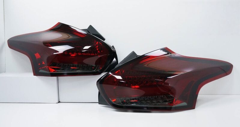 Smoke Red Full LED 3D Light Bar Tail Lights Fit For Ford Focus LZ 2015-2018 TL-FD040LS - Machter