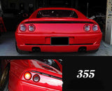 3D Clear Red Full LED Tail Lights Fit For Ferrari 360 Modena 512 F355 550 575M F50 1999-2005 TL-FR001LS - Machter