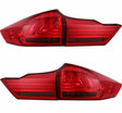 LED Red Strips Tail lights Flow light Fit For Honda City GM6 BALLADE 2014-2017 TL-HD005 - Machter