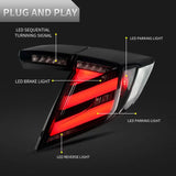 Mugen Style Clear LED Tail Lights Fit For Honda Civic FK7 Type R FK8 2016-2021 TL-HD023LS - Machter