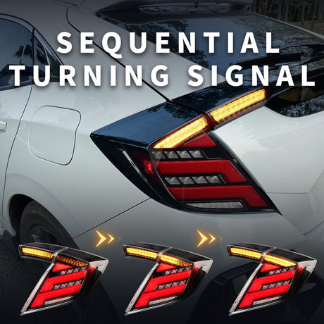 V2 Clear LED Tail Lights Fit For Honda Civic FK7 Type R FK8 2016-2021 TL-HD026LS - Machter