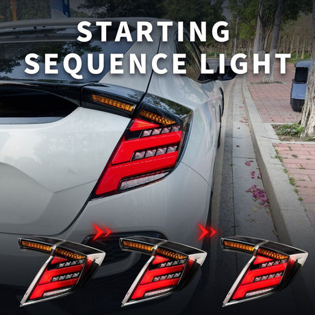 V2 Clear LED Tail Lights Fit For Honda Civic FK7 Type R FK8 2016-2021 TL-HD026LS - Machter