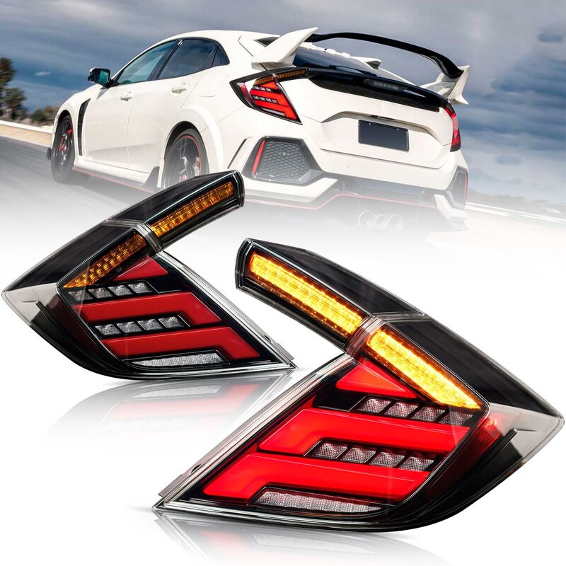 V2 Clear LED Tail Lights Fit For Honda Civic FK7 Type R FK8 2016-2021 TL-HD026LS - Machter