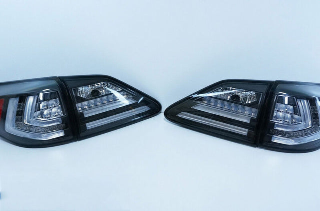 Black 3D LED Sequential Indicators Tail Lights Fit For Lexus RX270 RX350 RH450H 2009-2015 TL-LX025LS - Machter